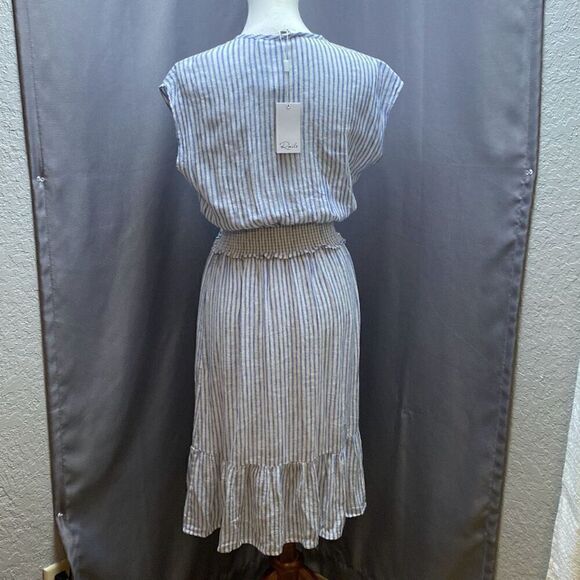 NWT Rails Ashlyn Fremont Stripe navy blue midi dress weekend XS - Picture 10 of 11